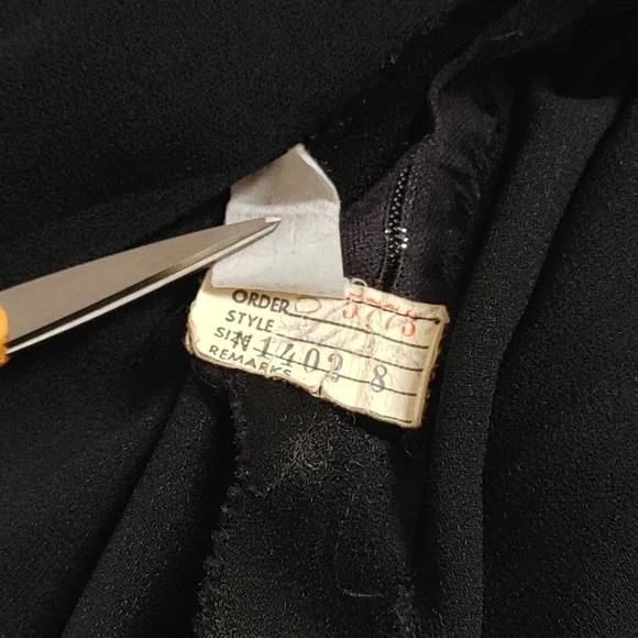VTG Something! Oscar De la Renta Black Satin Maxi Skirt XXS-XS